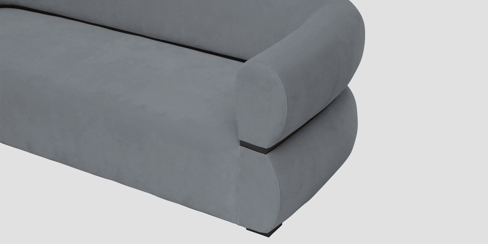Kula Velvet 3 Seater Sofa In Pubble Grey Colour - Febonic Living