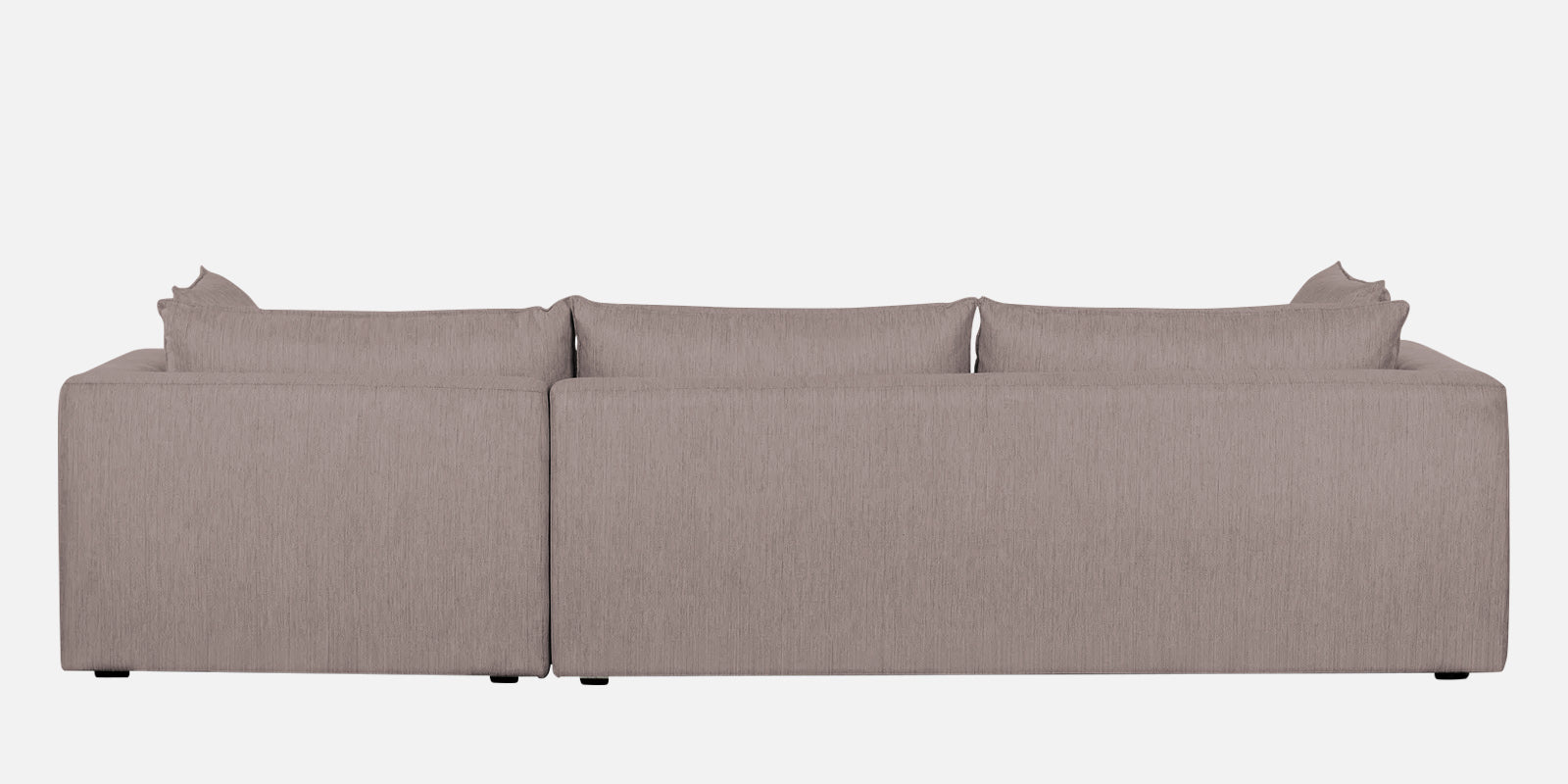 Ziggy Fabric RHS Sectional Sofa (3+Lounger) In Almond Beige Colour - Febonic Living