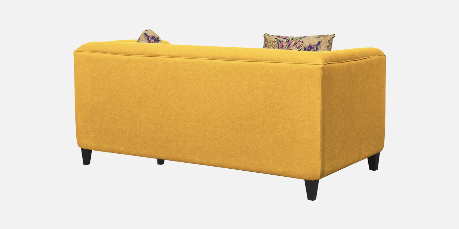Niki Fabric 2 Seater Sofa In Bold Yellow Colour - Febonic Living