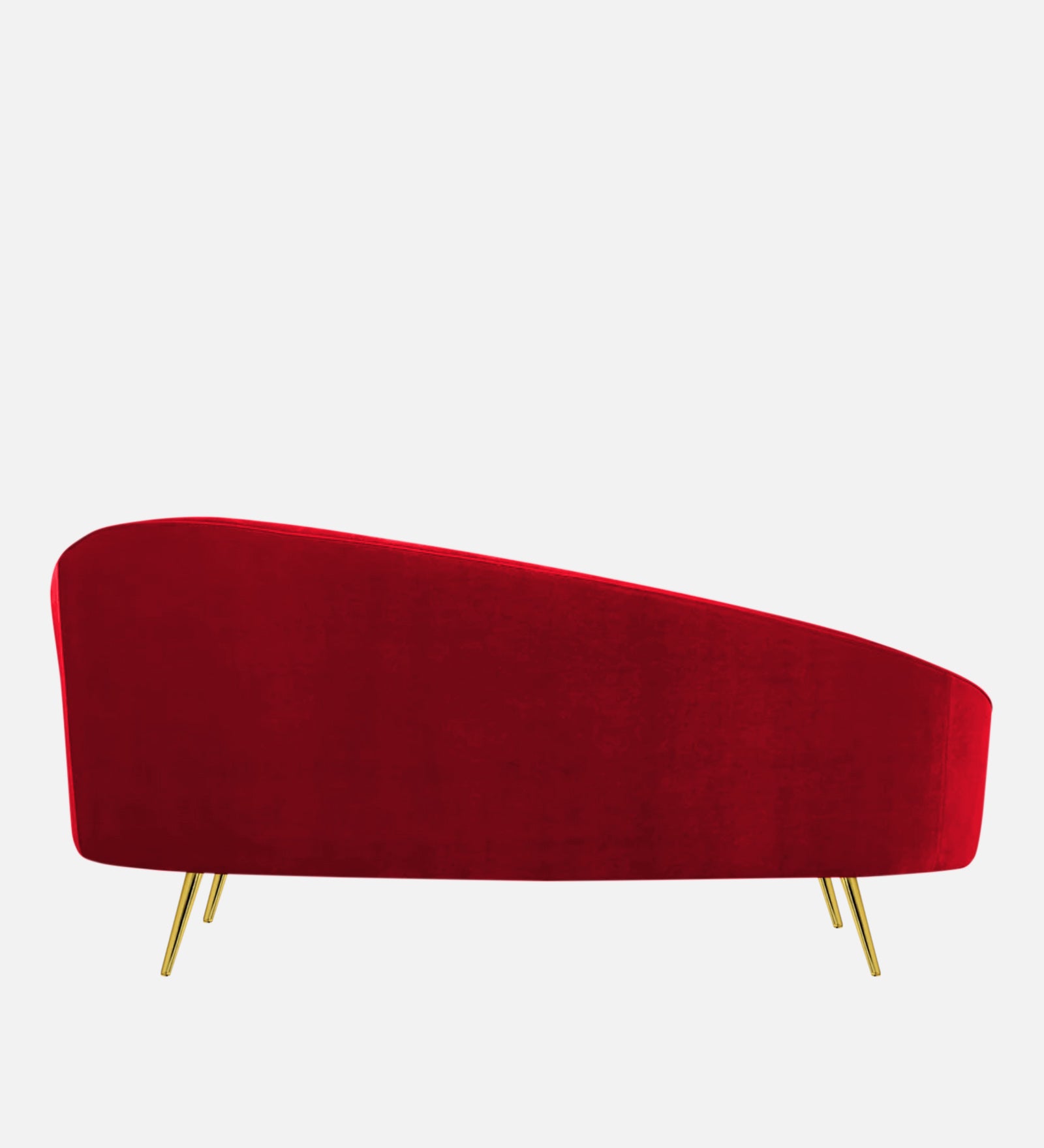 Cely Velvet LHS Chaise Lounger In Blood Maroon Colour - Febonic Living