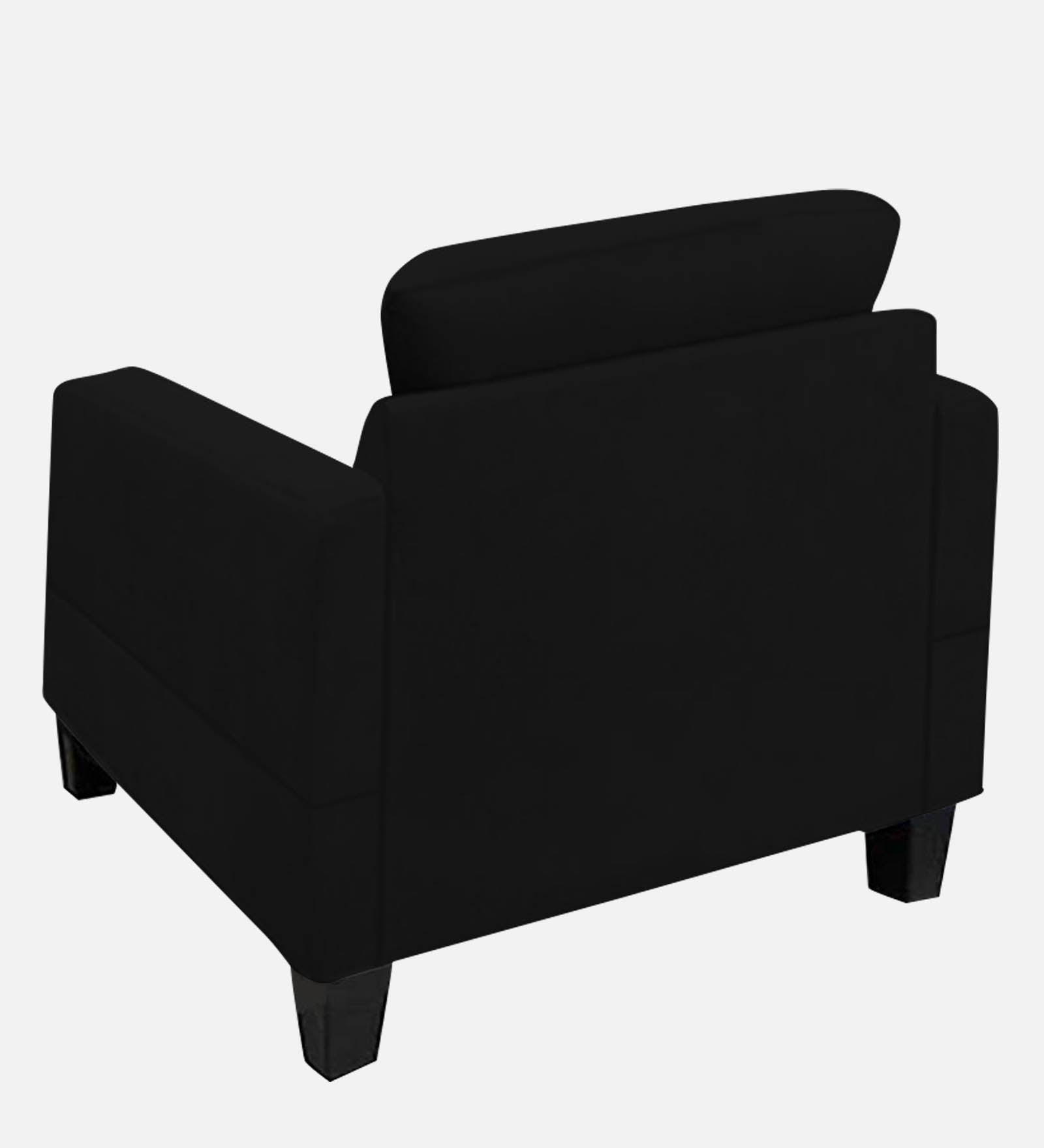 Thomas Fabric 1 Seater Sofa In Zed Black Colour - Febonic Living