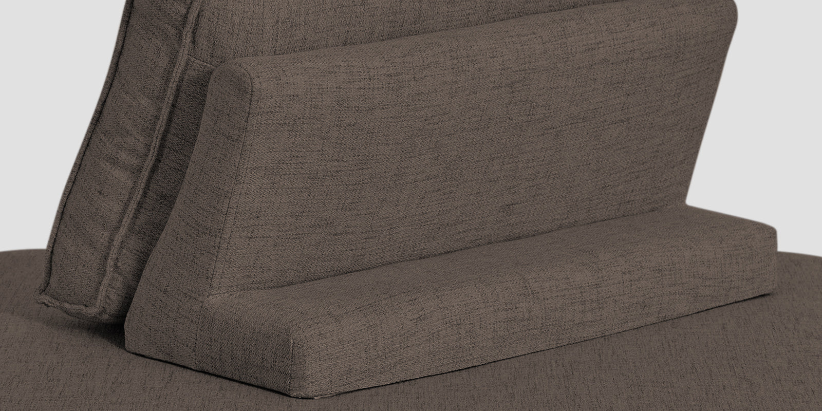 Hiver Fabric Day Bed Sofa In Caspa Brown Colour With Back Rest - Febonic Living