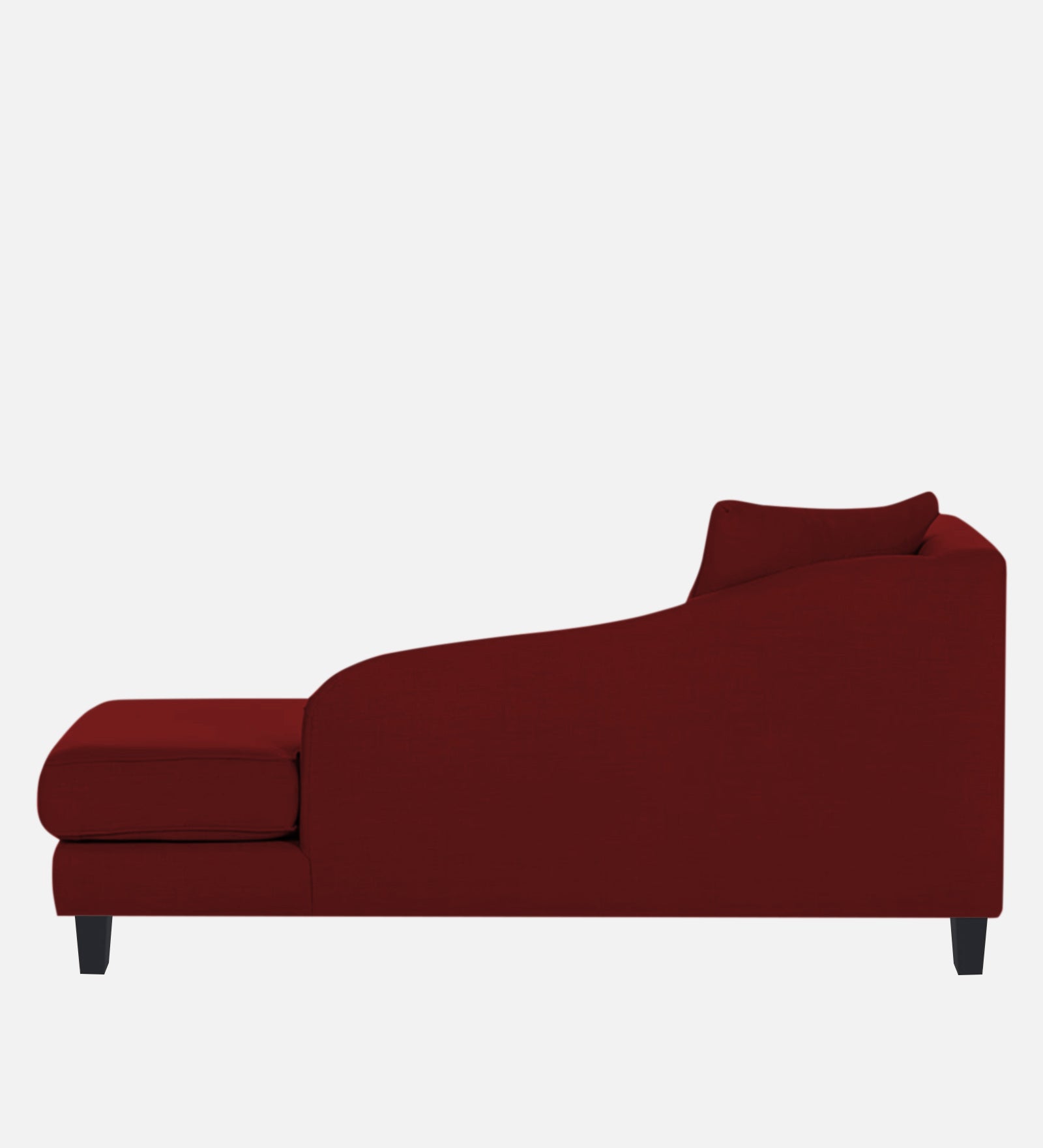 Louis Fabric LHS Chaise Lounger In Blood Maroon Colour - Febonic Living
