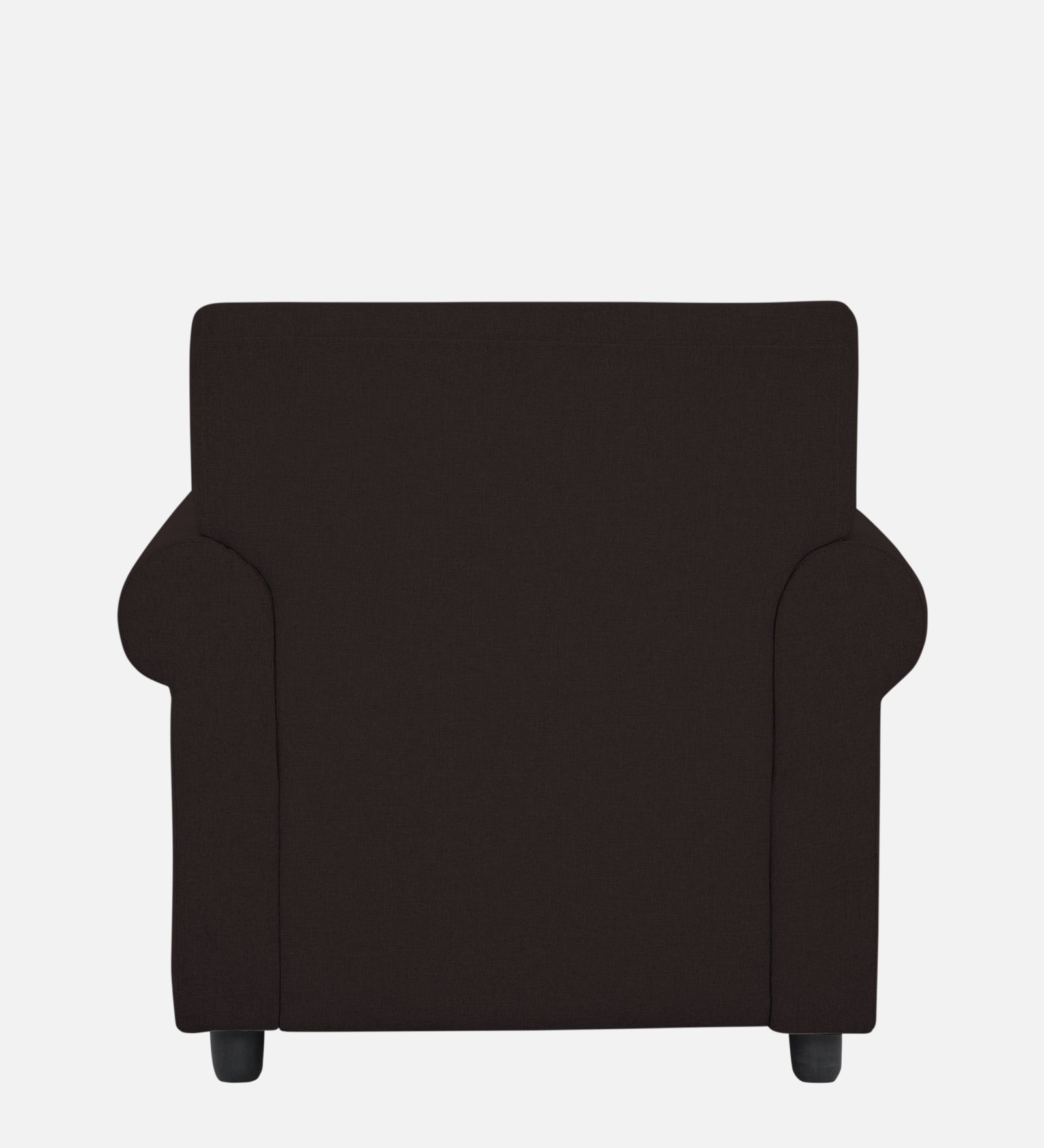 Ribby Fabric 1 Seater Sofa In Dark Brown Colour - Febonic Living
