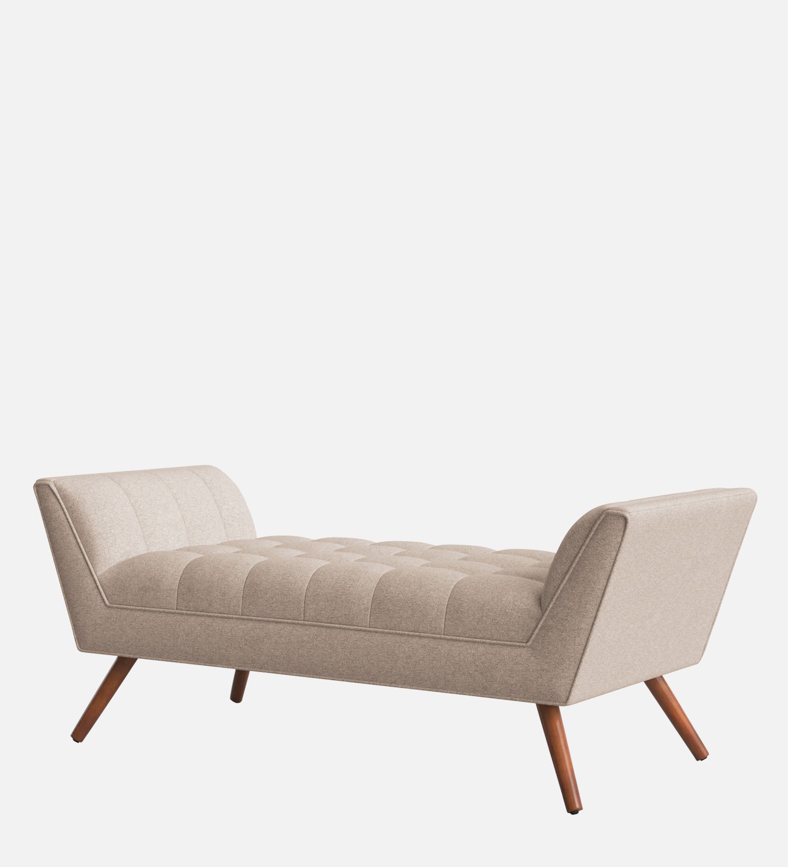 Cartes Velvet Bench In Camel Beige Colour