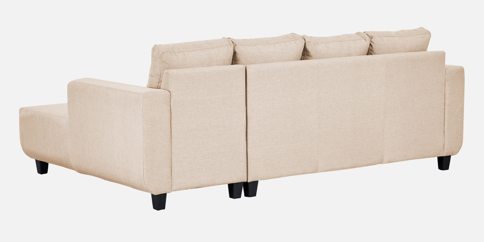 Perry Fabric LHS Sectional Sofa (3+Lounger) In Woom Beige Colour - Febonic Living