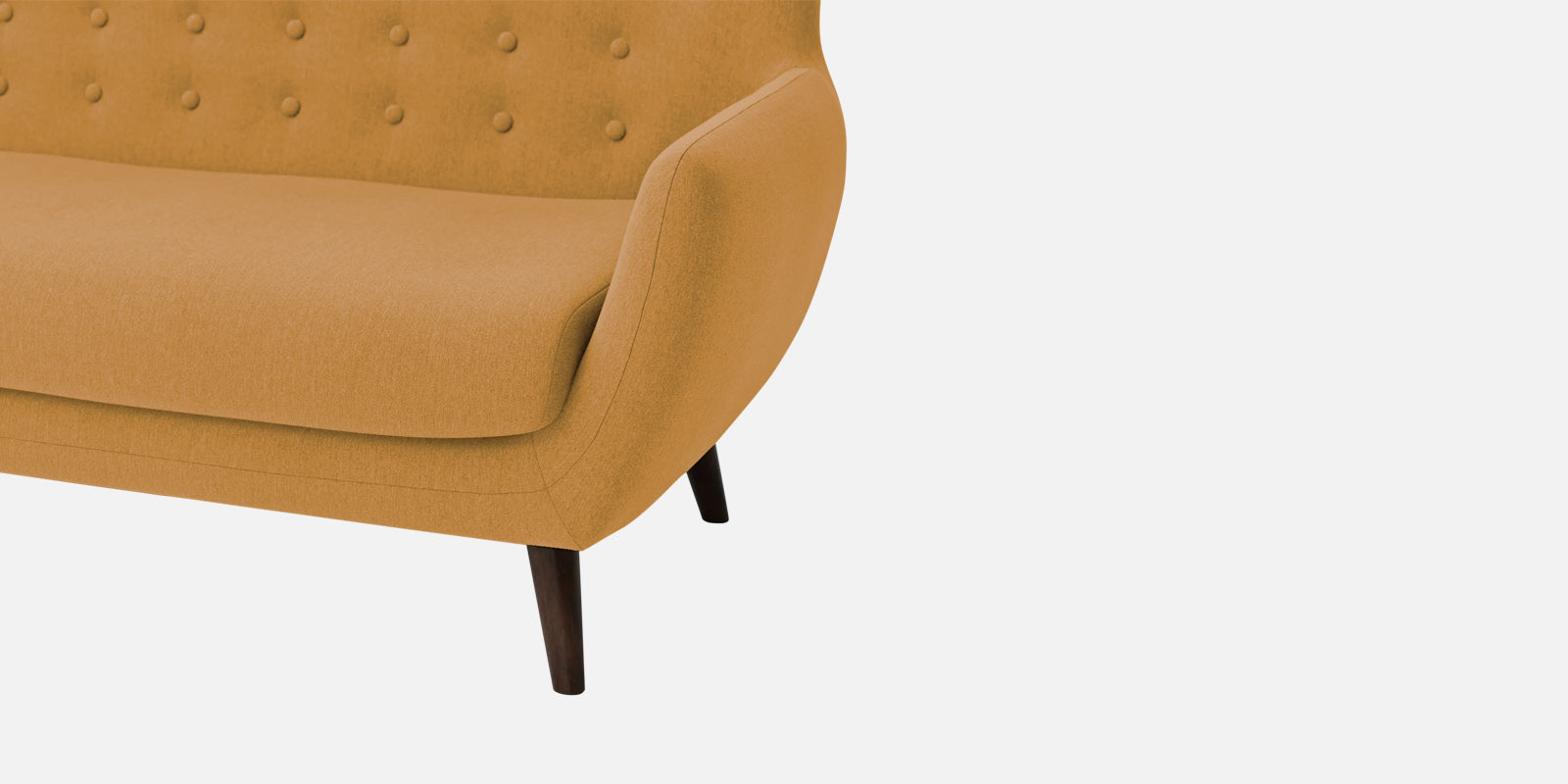 Goofy Fabric 2 Seater Sofa In Corn Yellow Colour - Febonic Living