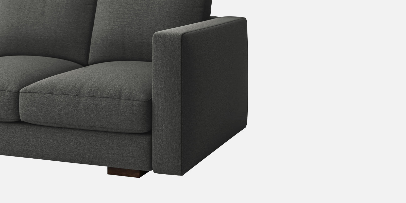 Messy Fabric 2 Seater Sofa In Charcoal Grey Colour - Febonic Living
