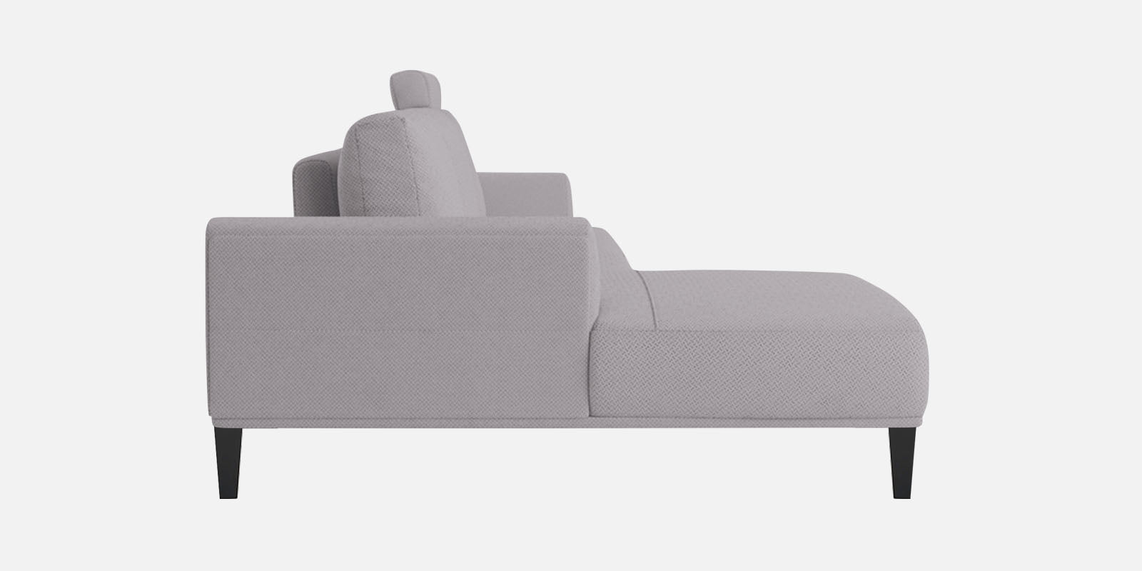 Como Fabric RHS Sectional Sofa (3+Lounger) in Lit Grey Colour