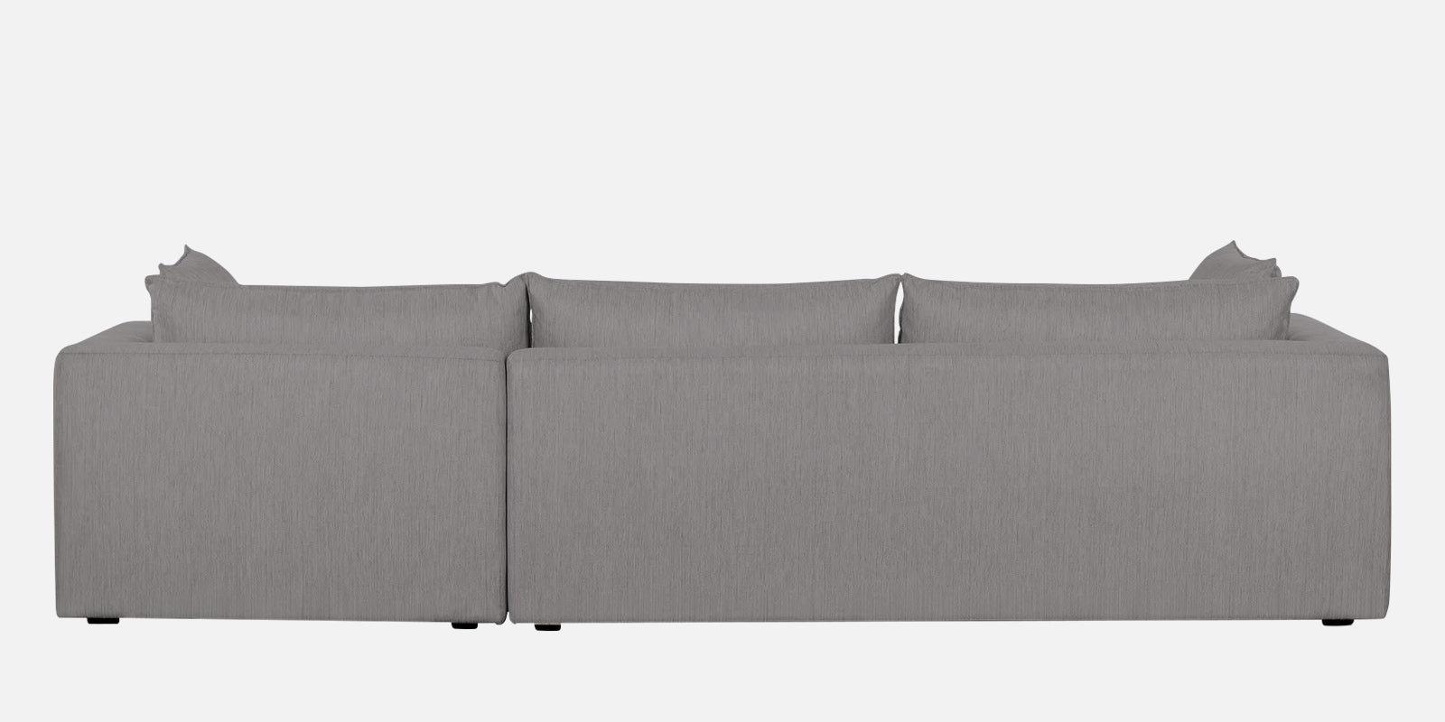 Ziggy Fabric RHS Sectional Sofa (3+Lounger) In Silver Grey Colour - Febonic Living