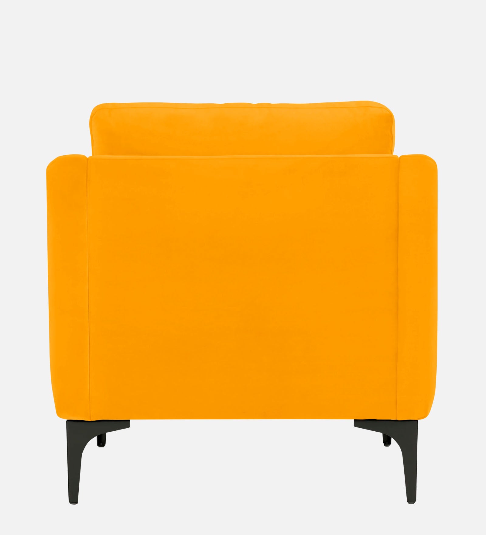 Haru Velvet 1 Seater Sofa In Saffron yellow Colour - Febonic Living
