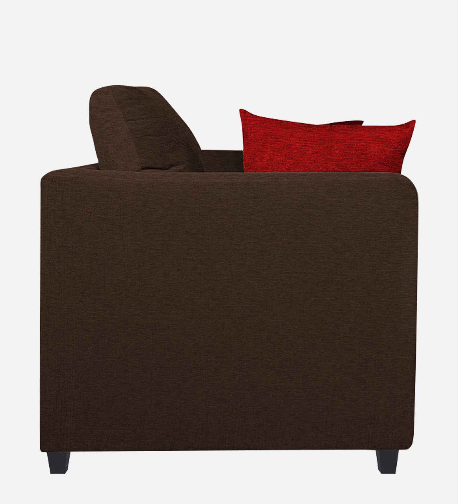 Nuska Fabric 1 Seater Sofa In Cidar Brown Colour - Febonic Living