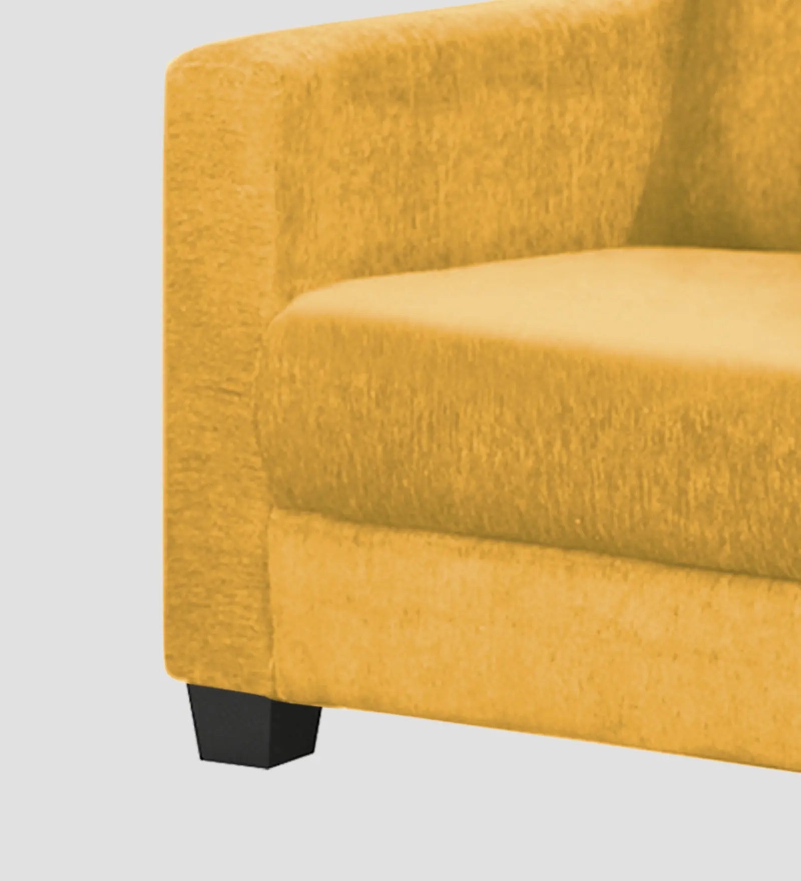 Lipu Fabric 1 Seater Sofa In Bold Yellow Colour Febonic Living