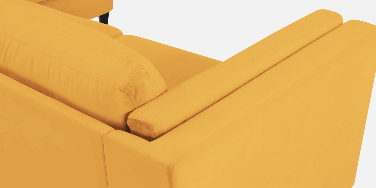 Jasper Velvet LHS Sectional Sofa (3+Lounger) In Turmeric yellow Colour - Febonic Living
