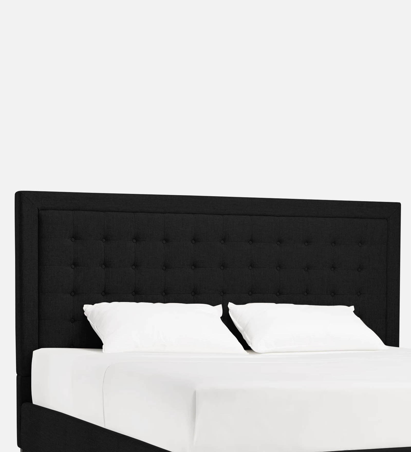 Kaster Fabric King Size Bed In Zed Black Colour - Febonic Living
