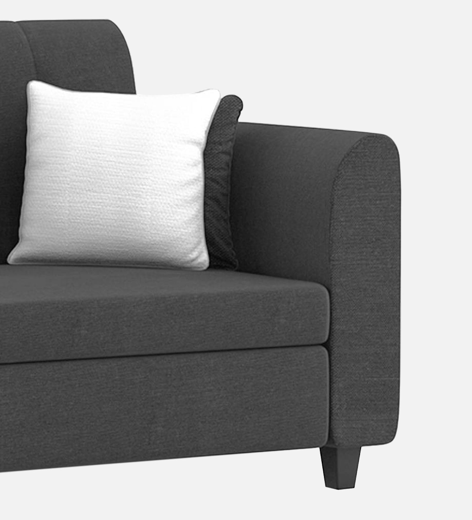 Denmark Fabric 1 Seater Sofa In Charcoal Grey Colour - Febonic Living