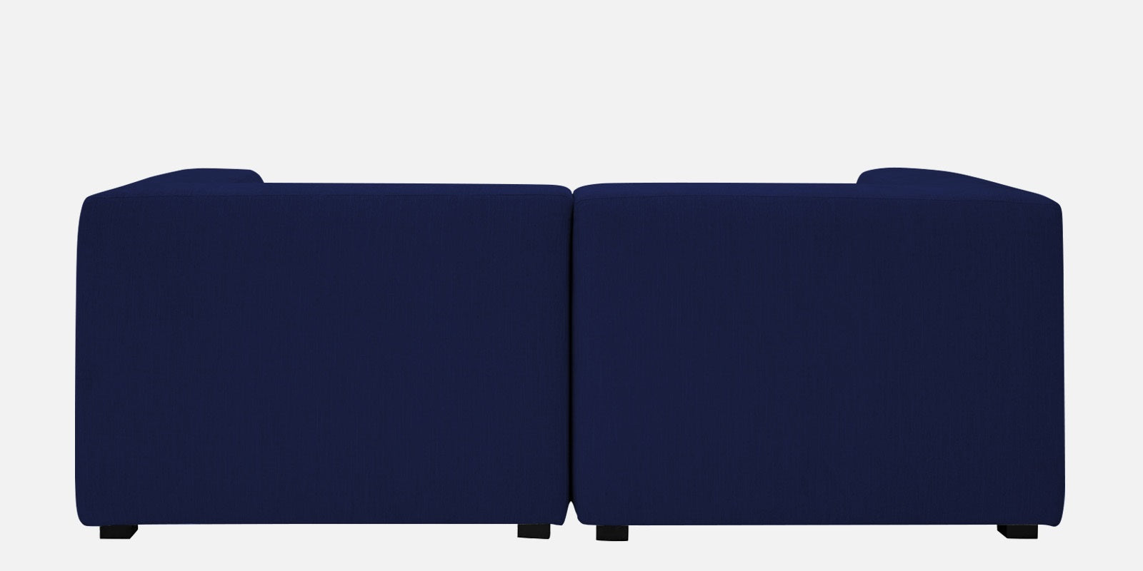 Dora Velvet RHS Sectional Sofa (2+Ottoman Lounger) In Indigo blue Colour - Febonic Living
