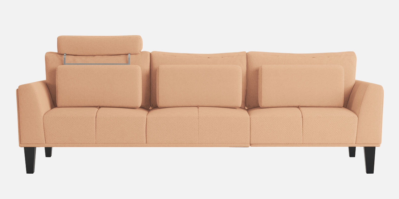Como Fabric RHS Sectional Sofa (3+Lounger) In Cosmic Beige Colour - Febonic Living