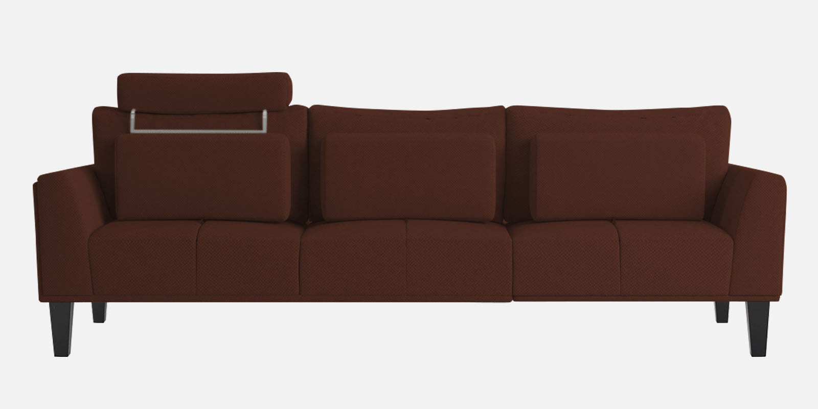 Como Fabric RHS Sectional Sofa (3+Lounger) In Coffee Brown Colour - Febonic Living