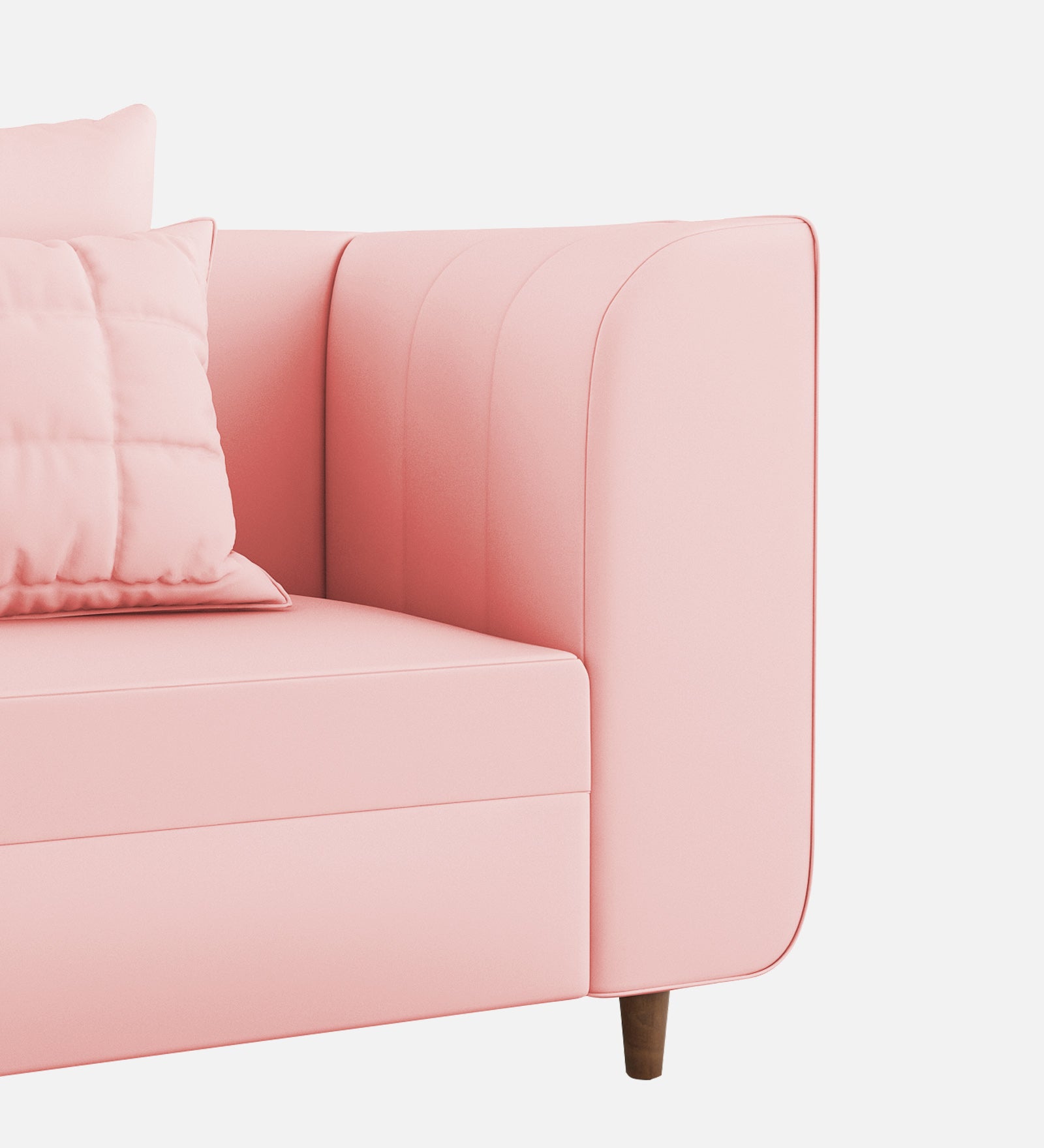 Sumo Velvet 1 Seater Sofa In Millennial Pink Colour - Febonic Living