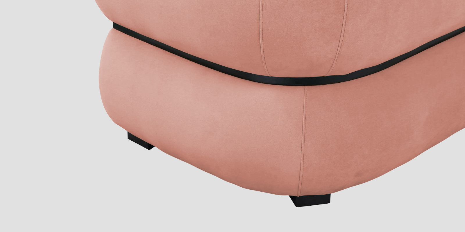 Kula Velvet 3 Seater Sofa In Blush Pink Colour - Febonic Living