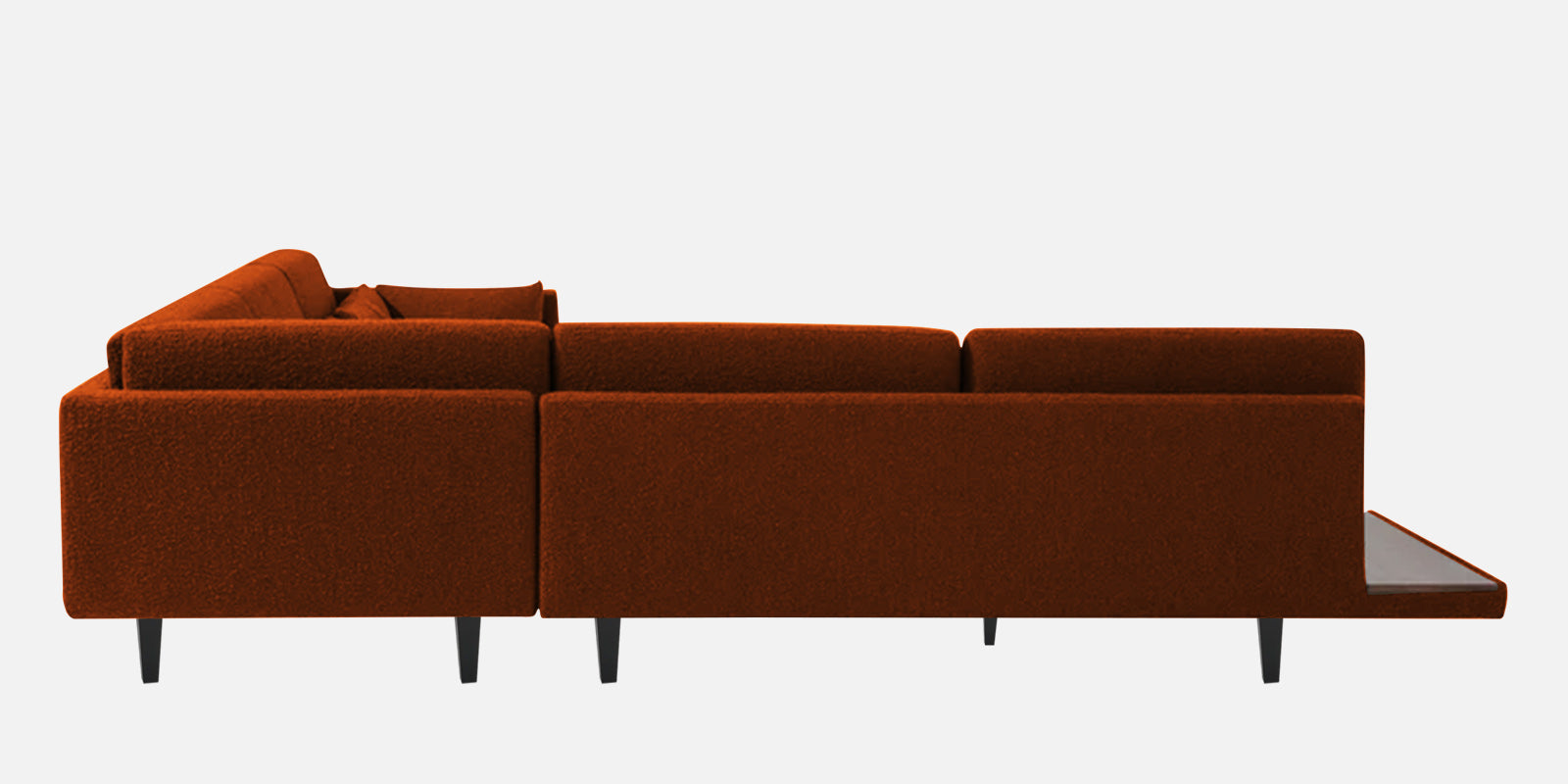 Malta Fabric 6 Seater RHS Corner Sofa In Burnt Orange Colour - Febonic Living