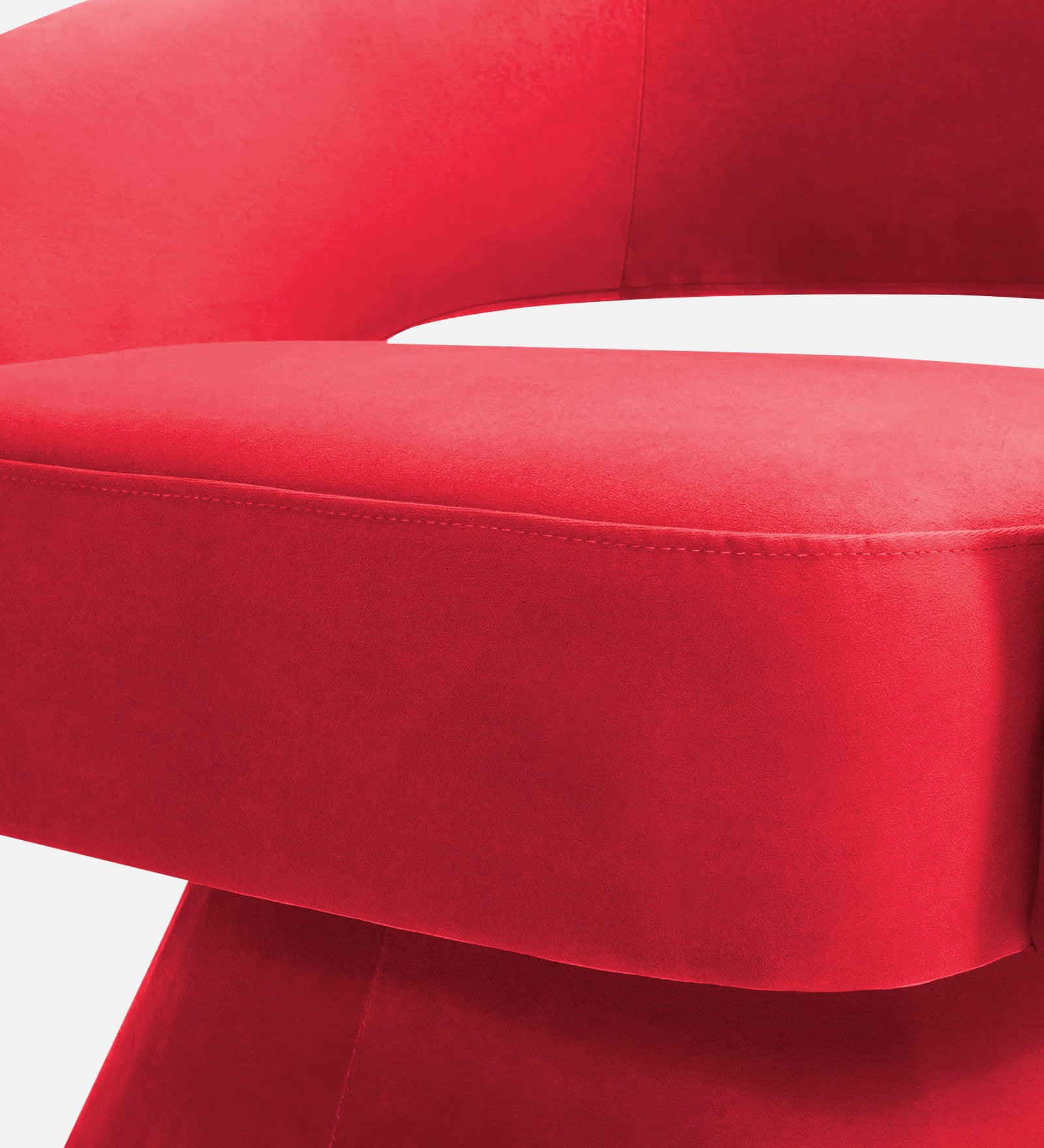 Pendra Velvet Swivel Chair In Ox Blood Maroon Colour - Febonic Living