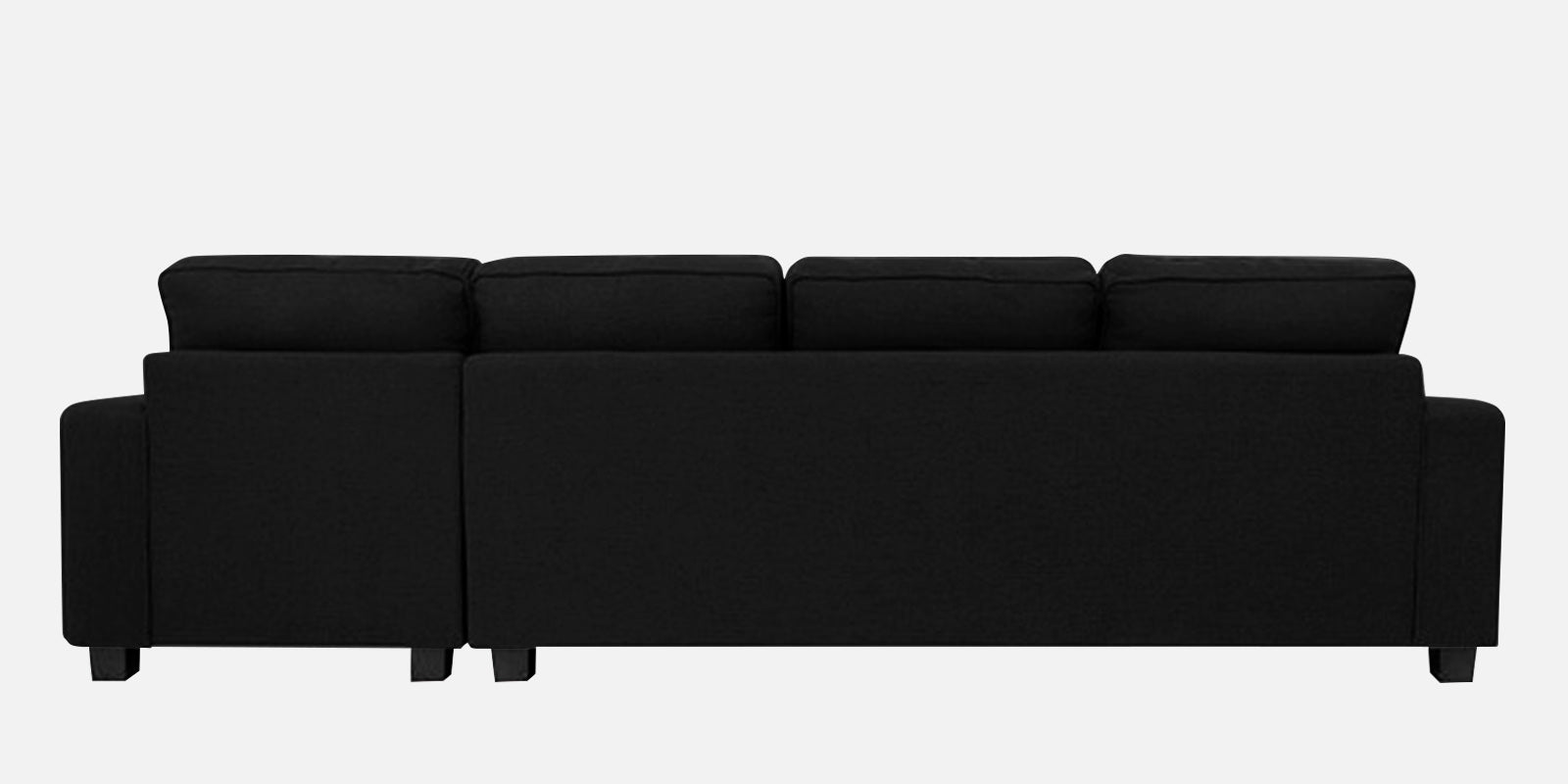 Ladybug Fabric RHS Sectional Sofa (3+Lounger) In Zed Black Colour - Febonic Living