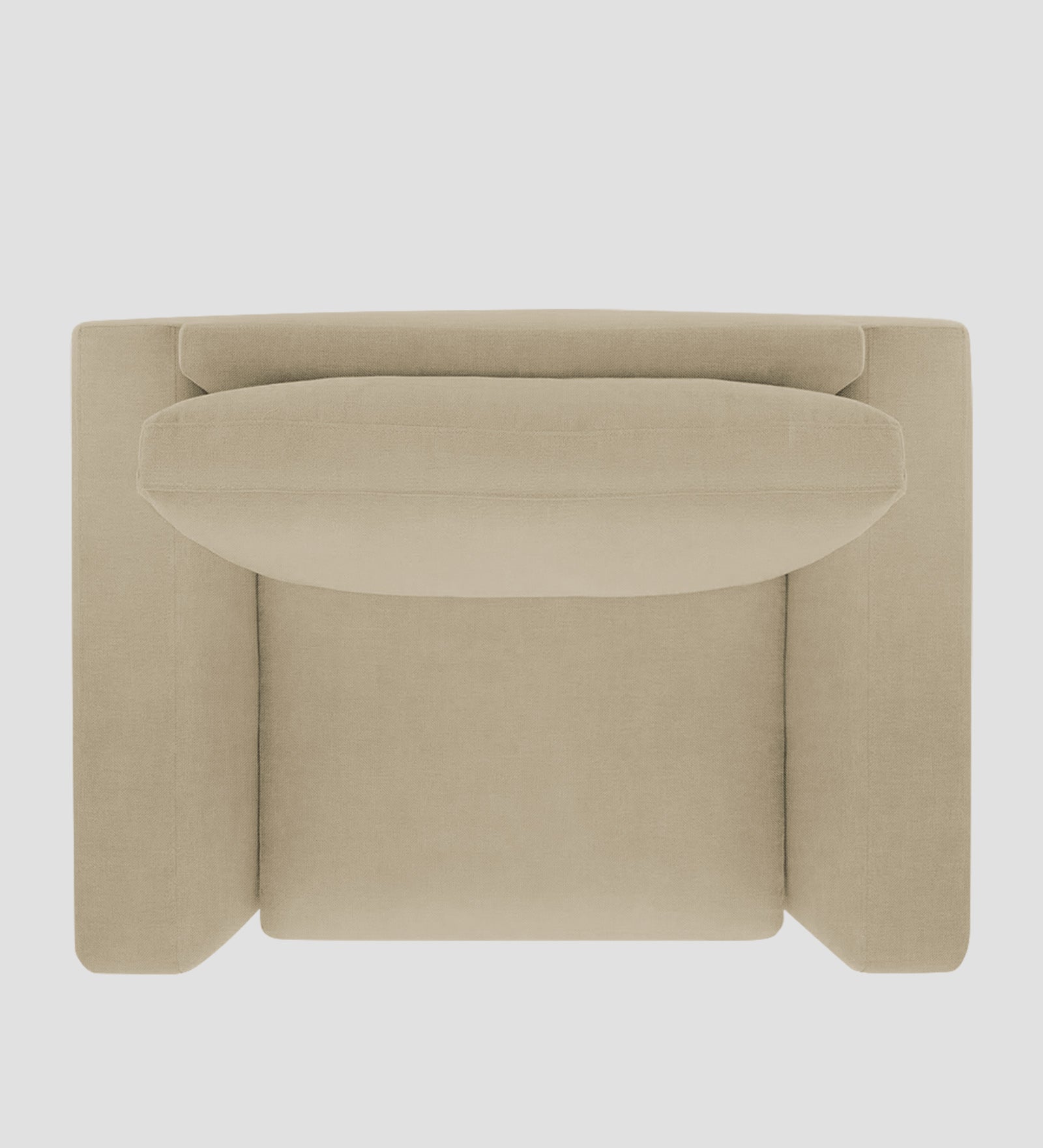 Esha Fabric 1 Seater Sofa In Honey Beige Colour - Febonic Living