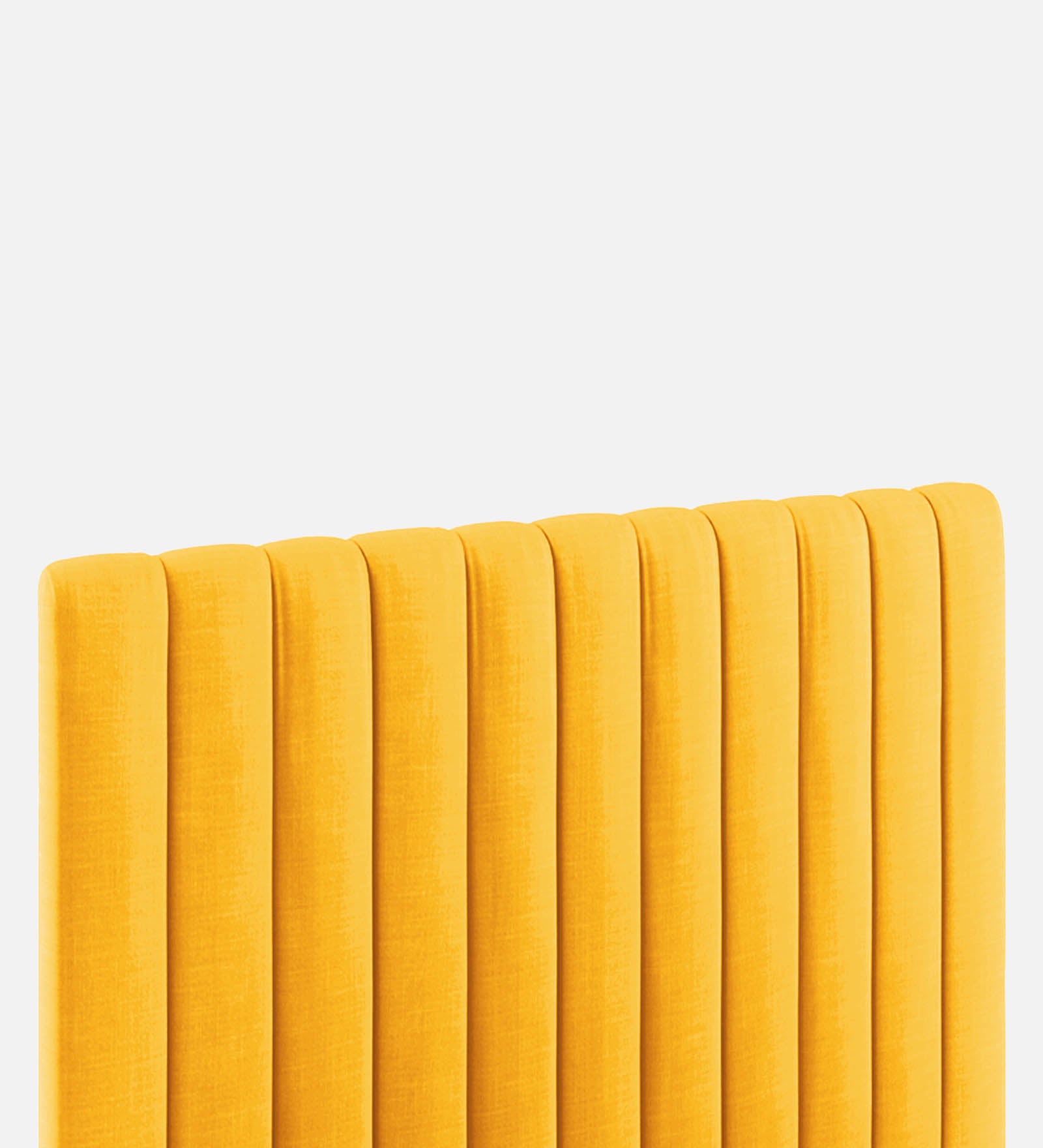 Nivi Fabric King Size Bed In Bold Yellow Colour With Drawer Storage - Febonic Living