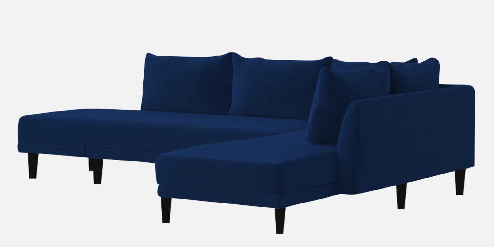 Ira Fabric LHS 6 Seater Convertible Sofa Cum Bed In Royal Blue Colour - Febonic Living