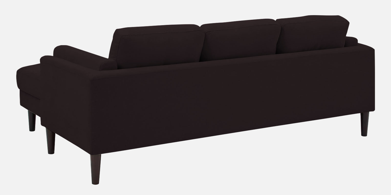 Creata Fabric LHS Sectional Sofa (2+Lounger) in Cara Brown Colour by Febonic