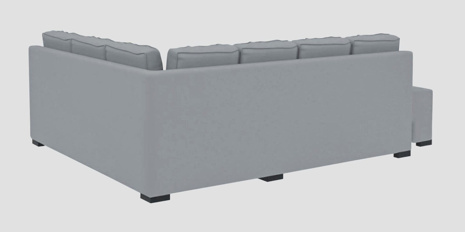 Corby Velvet RHS 6 Seater Convertible Sofa Cum Bed In Concrete Grey Colour - Febonic Living