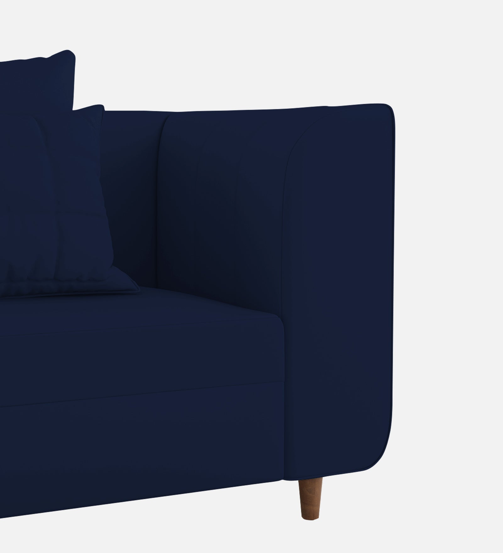 Sumo Velvet 1 Seater Sofa In Indigo Blue Colour - Febonic Living