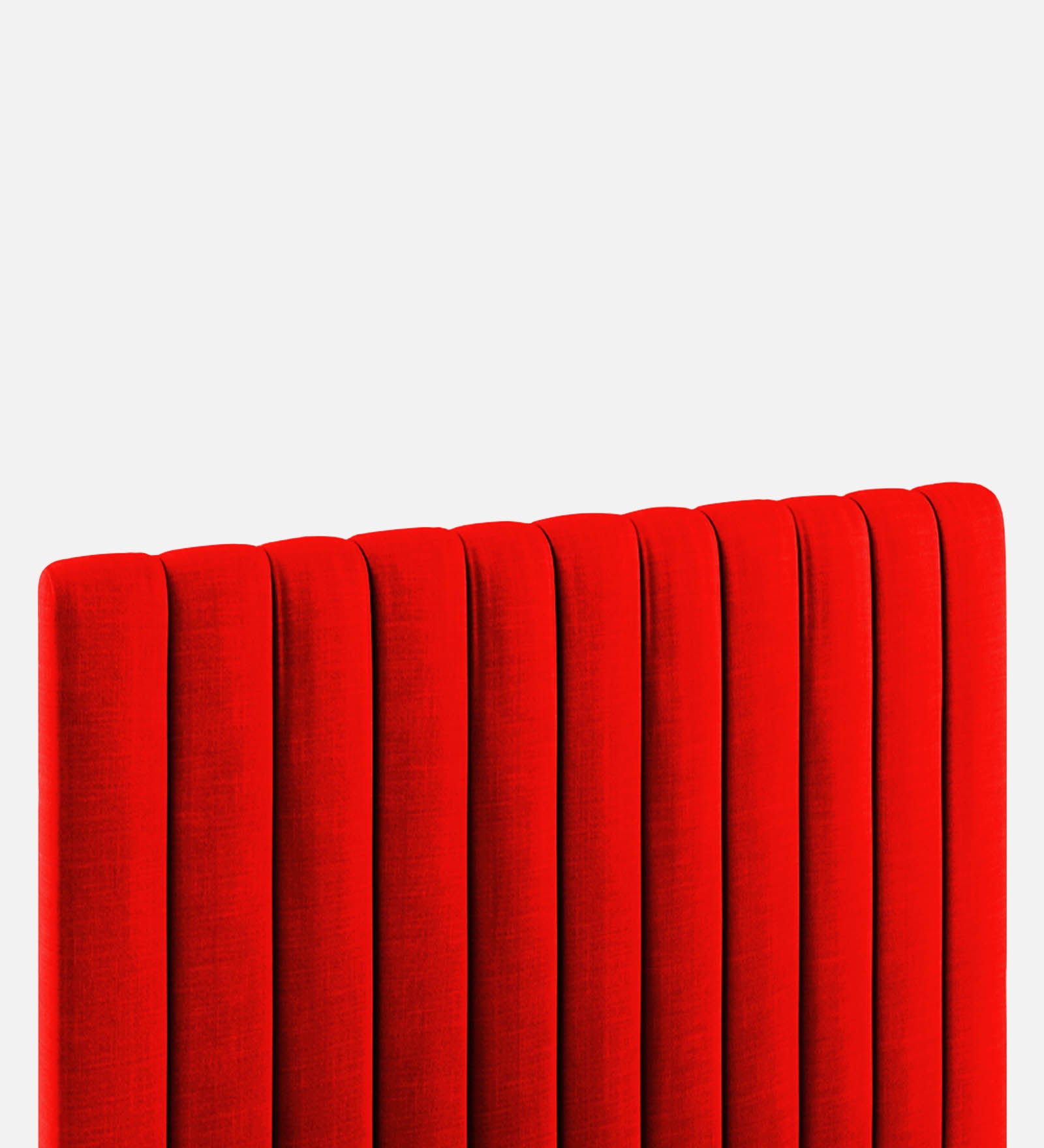 Nivi Fabric Upholstered Queen Size Bed In Ruby Red Colour With Drawer Storage - Febonic Living