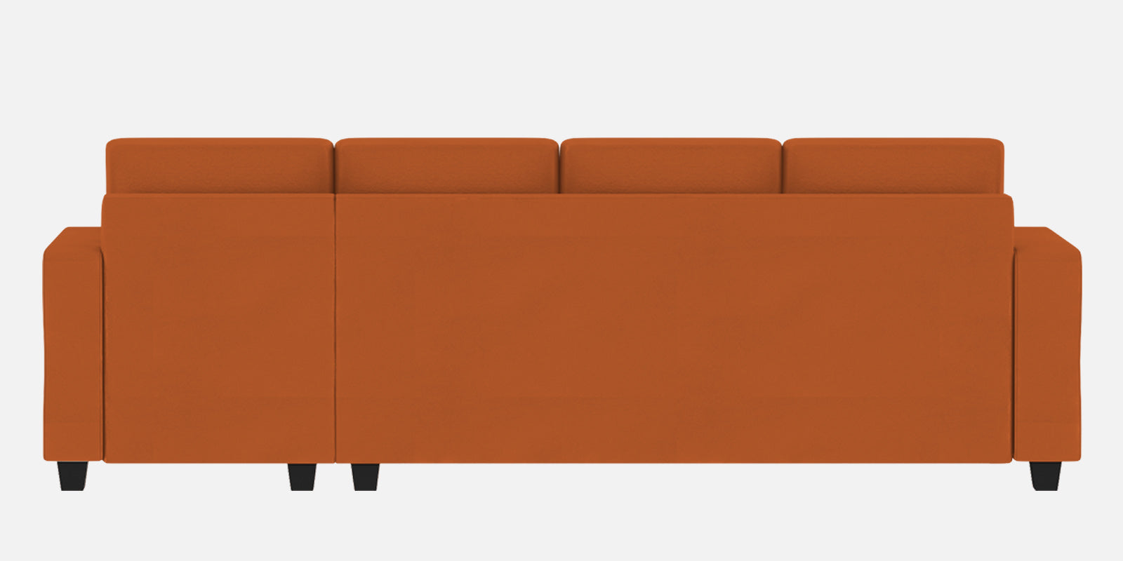 Nabi Fabric LHS Sectional Sofa (3+Lounger) In Vivid Orange Colour - Febonic Living