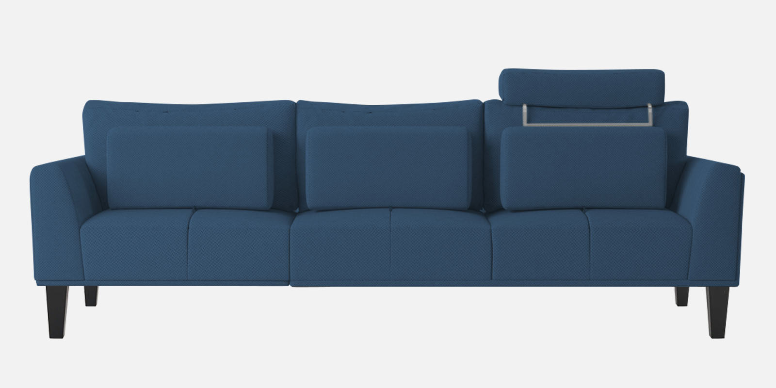 Como Fabric LHS Sectional Sofa (3+Lounger) In Light Blue Colour - Febonic Living