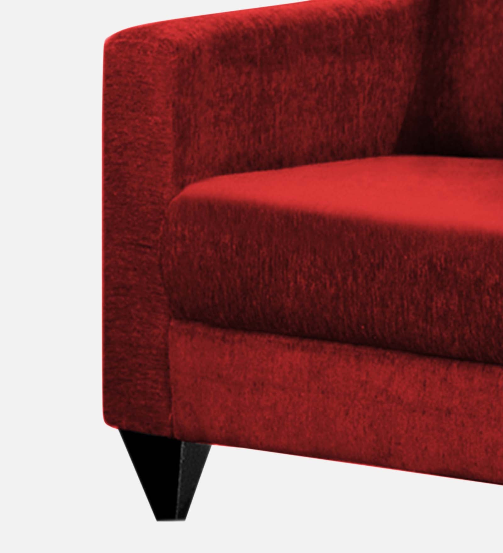 Lipu Fabric 1 Seater Sofa In Blood Maroon Colour