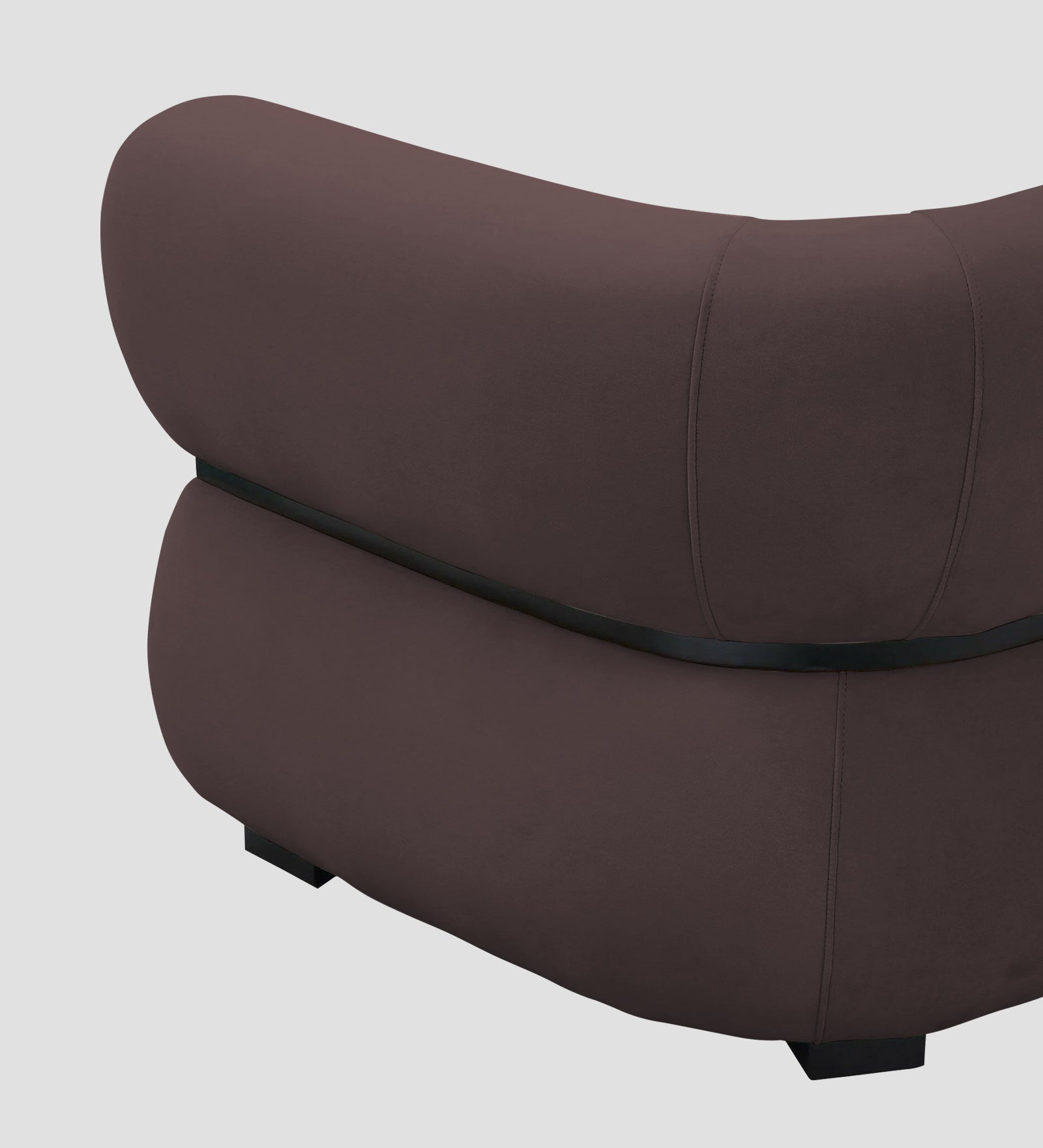 Kula Velvet 1 Seater Sofa In Mocha Brown Colour - Febonic Living