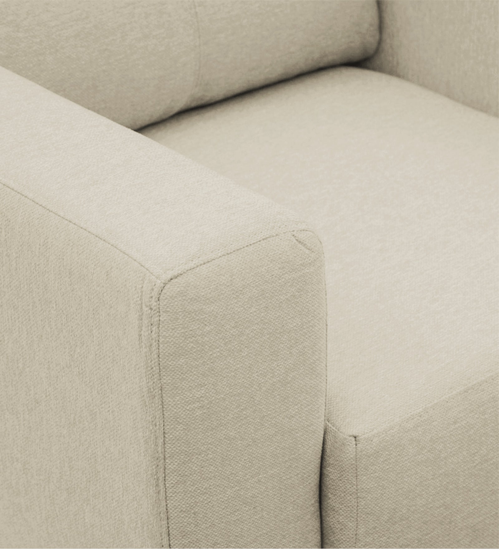 Honor Fabric 1 Seater Sofa In Maple Cream Colour - Febonic Living