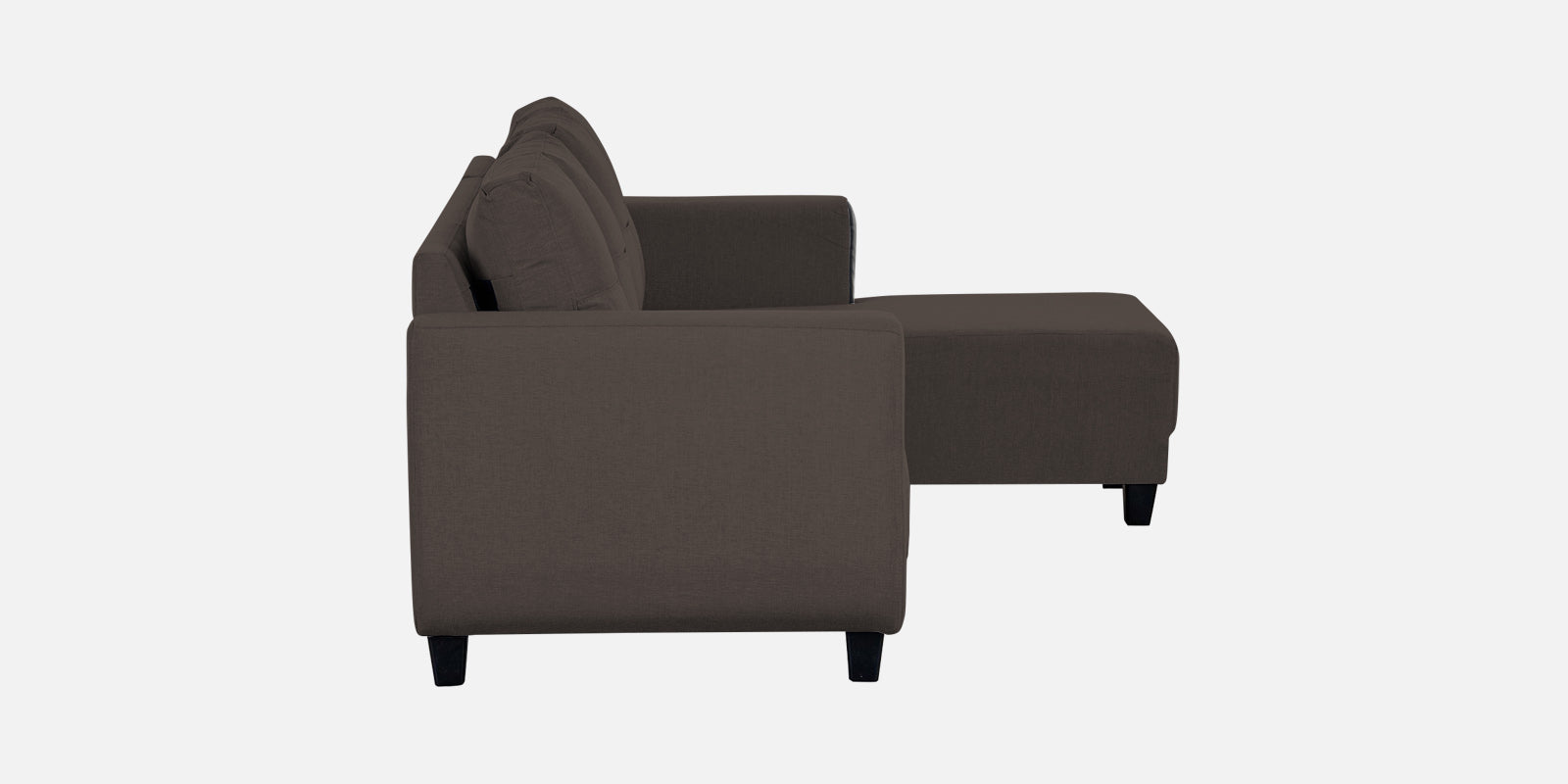 Perry Fabric RHS Sectional Sofa (3+Lounger) In Caspa Brown Colour - Febonic Living