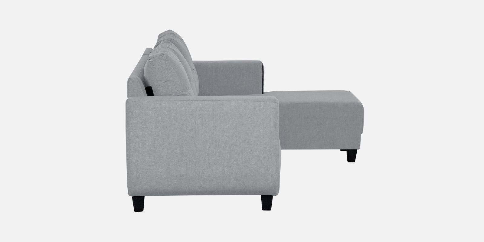 Perry Fabric RHS Sectional Sofa (3+Lounger) In Coin Grey Colour - Febonic Living