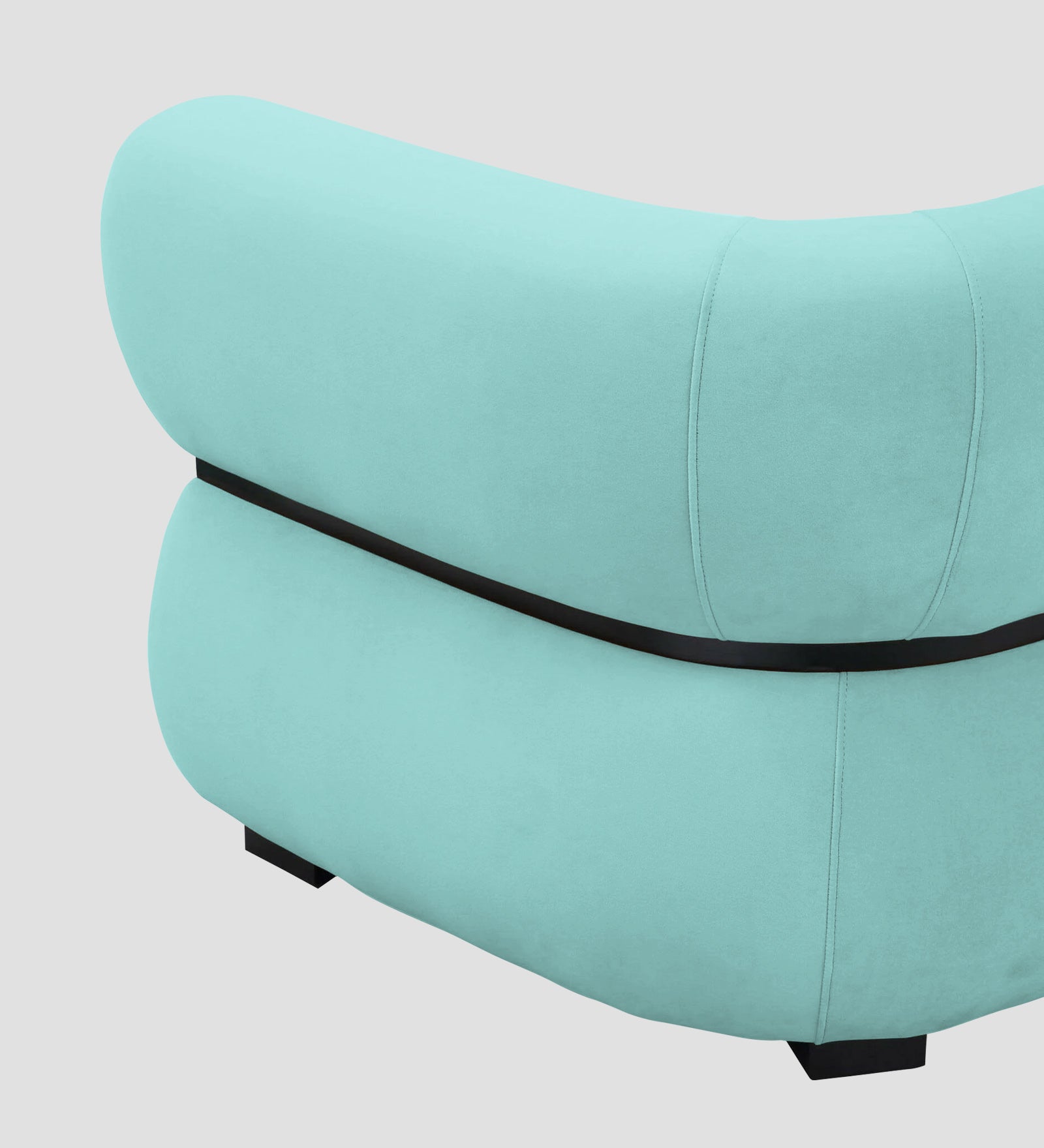 Kula Velvet 1 Seater Sofa In Barmunda Aqua Colour - Febonic Living