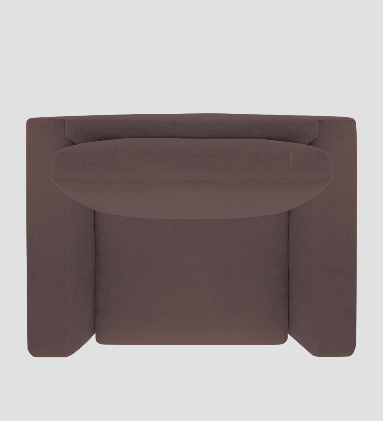 Esha Fabric 1 Seater Sofa In Night Brown Colour - Febonic Living