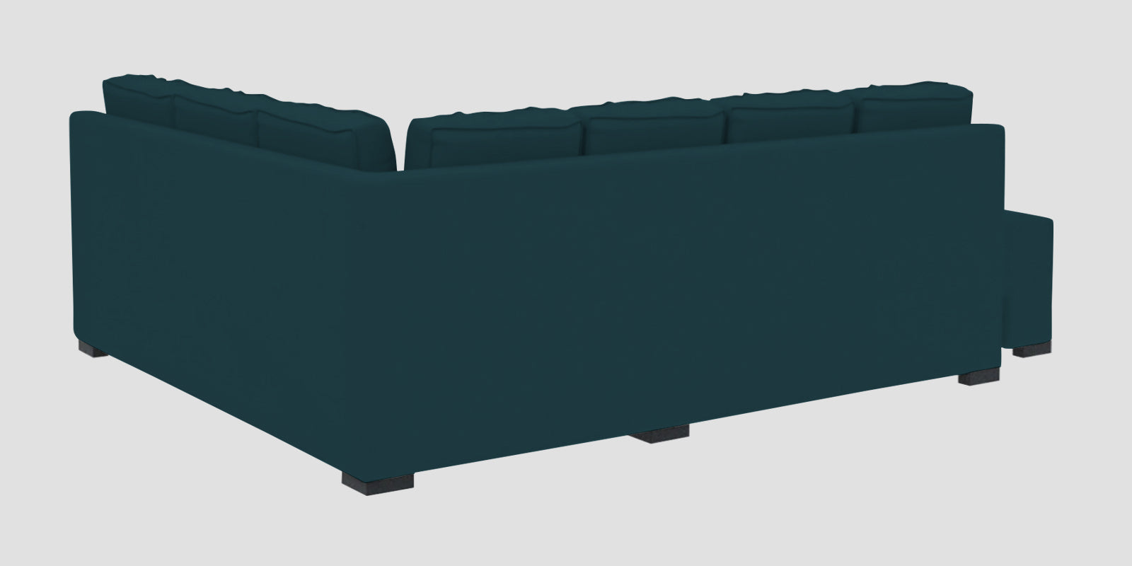 Corby Velvet RHS 6 Seater Convertible Sofa Cum Bed In Arabian Green Colour - Febonic Living