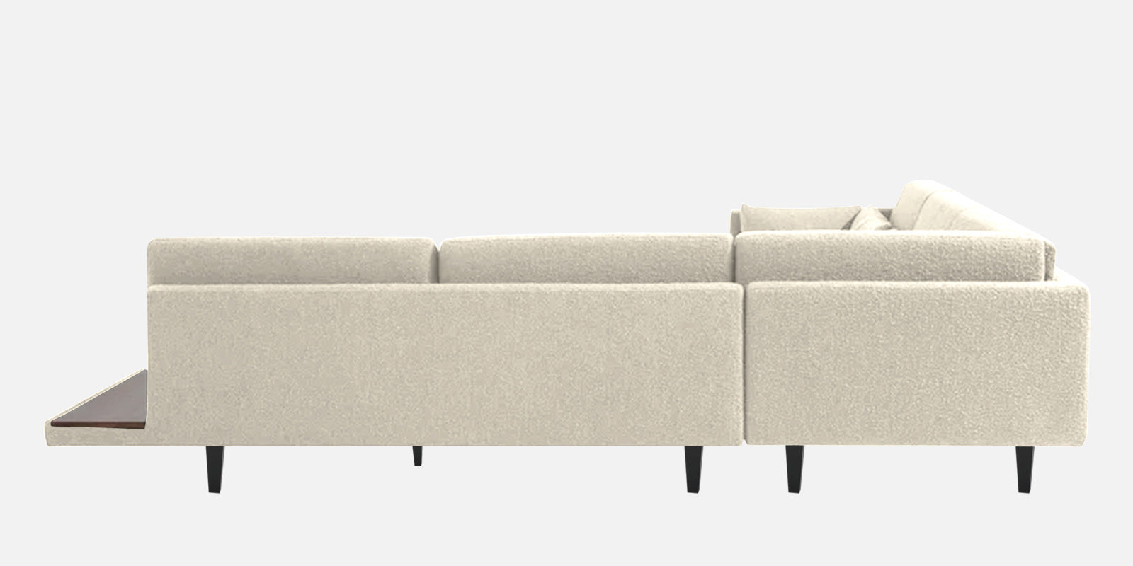 Malta Fabric 6 Seater LHS Corner Sofa In Ivory cream Colour - Febonic Living