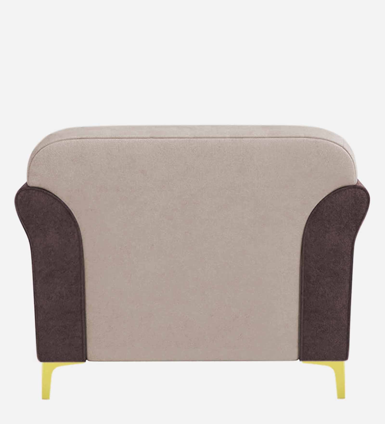Jordan Velvet 1 Seater Sofa in Mocha Brown _ Camel Beige Colour