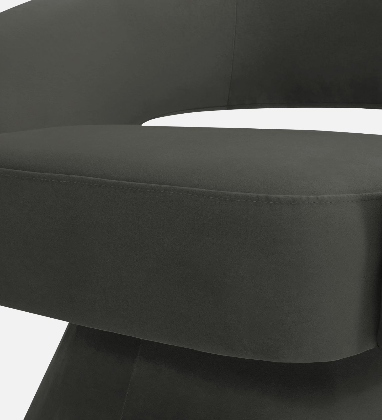 Pendra Velvet Swivel Chair In Hory Grey Colour - Febonic Living