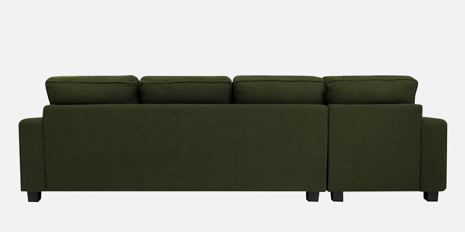 Ladybug Fabric LHS Sectional Sofa (3+Lounger) In Olive Green Colour - Febonic Living