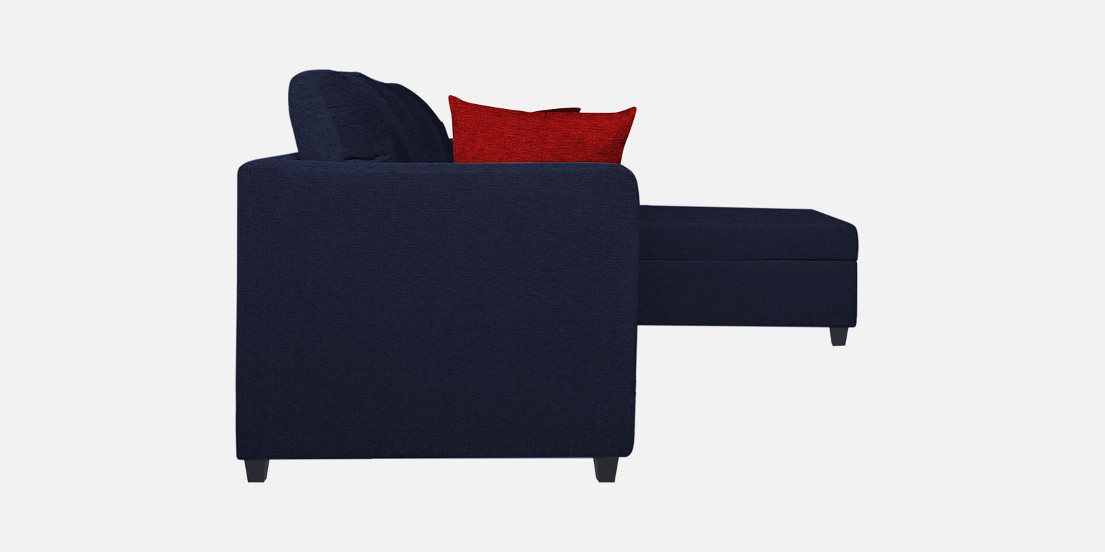 Nebula Fabric LHS Sectional Sofa (3+Lounger) In Royal Blue Colour - Febonic Living